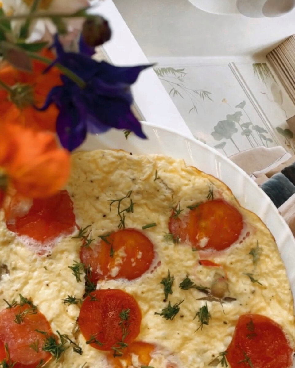 Омлет с грибами