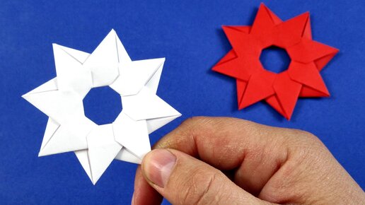 Как сделать сюрикен из бумаги. Оригами сюрикен из бумаги / How To Make a Paper Ninja Star (Shuriken