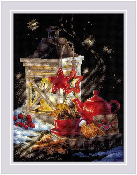 Набор для вышивания "Зимний чай", 18x24 см, Риолис (Сотвори Сама)