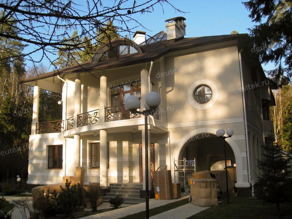 Проект четырёхэтажного дома  455 м2 в стиле барокко с цокольным этажом и эркерами - PA-32