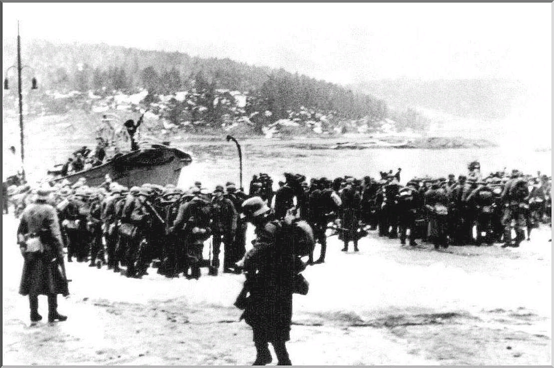 Начало вторжения в Норвегию. Фото из открытых источников