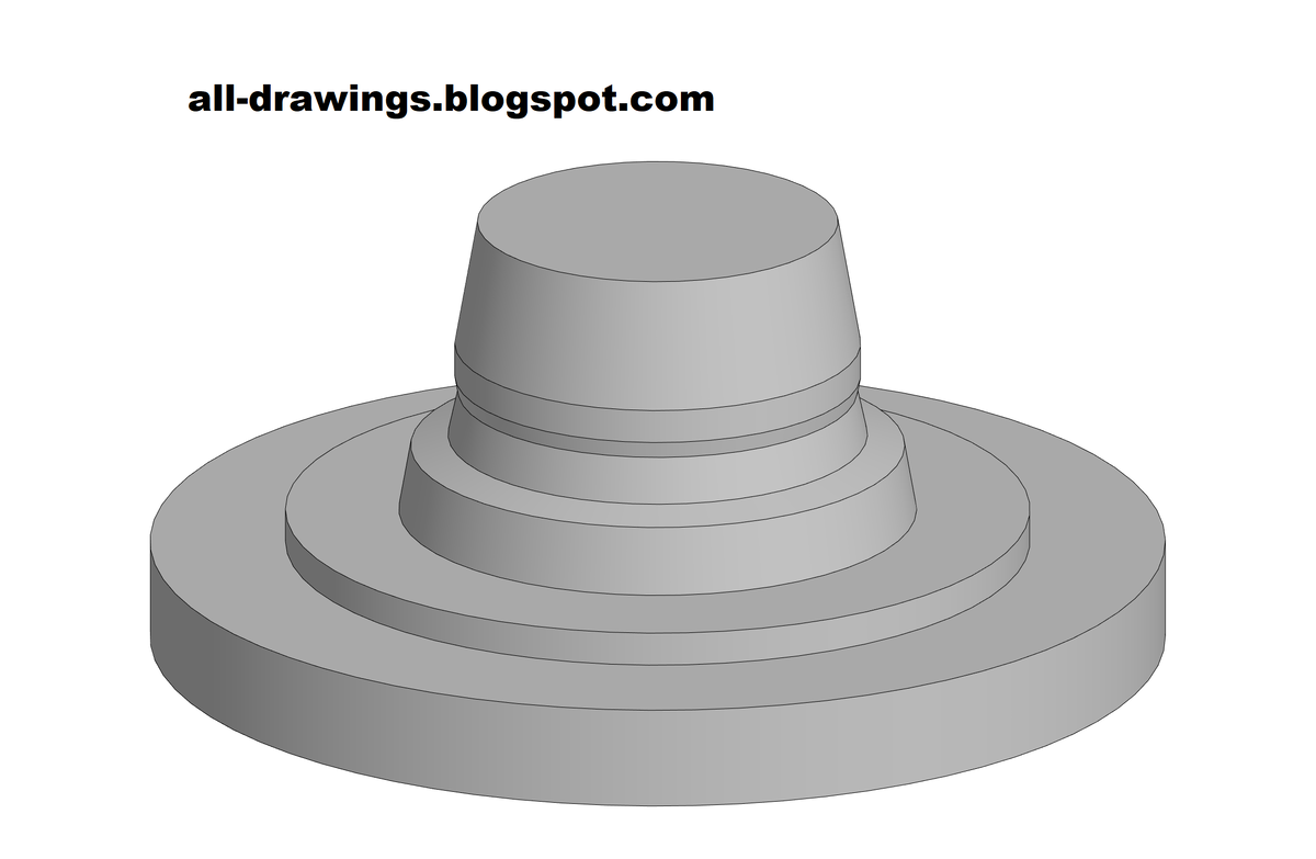 3D модель и чертеж матрицы пресс-формы для манжеты