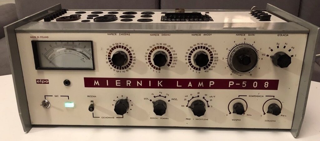 Miernik lamp elektronowych P-508   Источник изображения.  https://allegrolokalnie.pl
