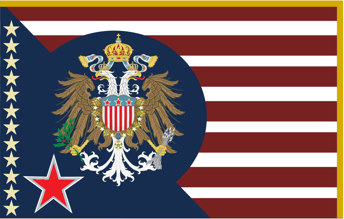 Союз штатов. Флаг монархической США. Монархические штаты Америки флаг. Флаг федеративных Штатов Америки. Флаг империи Америки