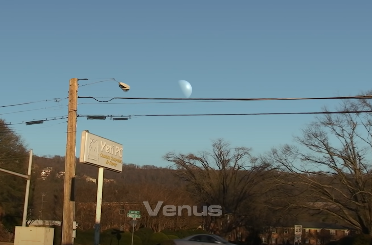 Венера. Скриншот с видео  You tube канала yeti dynamics