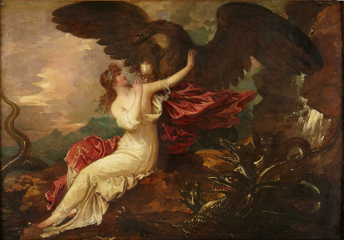 B. West, Eagle Bringing Cup to Psyche