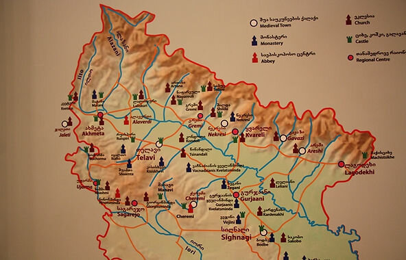 Карта кахетии в грузии