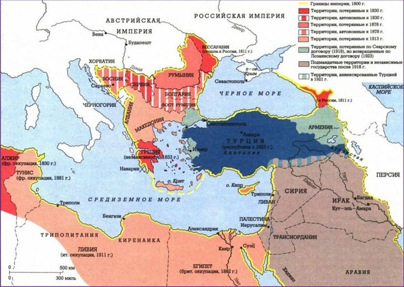 Карта турция в 1900 году