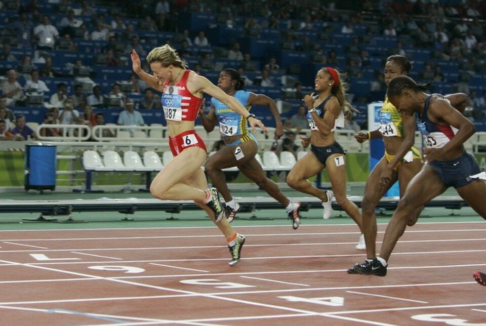     Победный финиш на Олимпиаде в Афинах. Фото: pressball.by