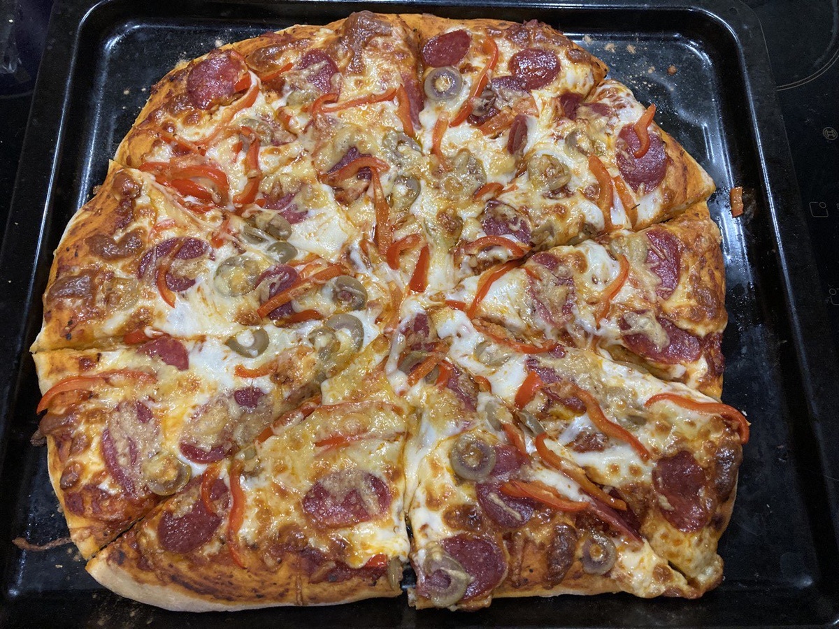 домашняя пицца после