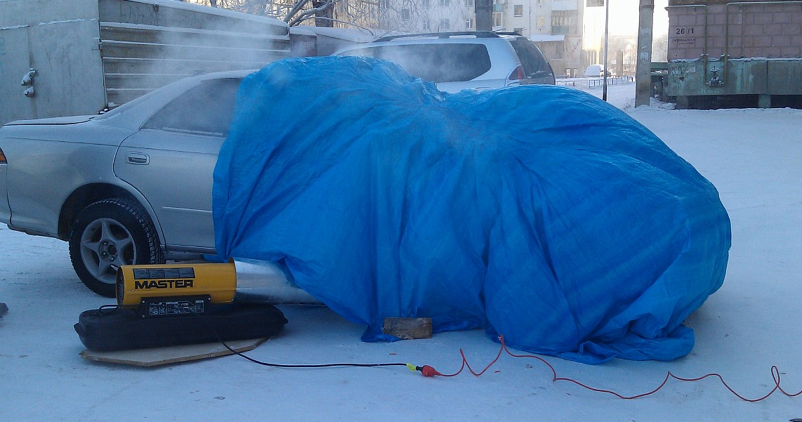 Прогрев двигателя у автомобиля