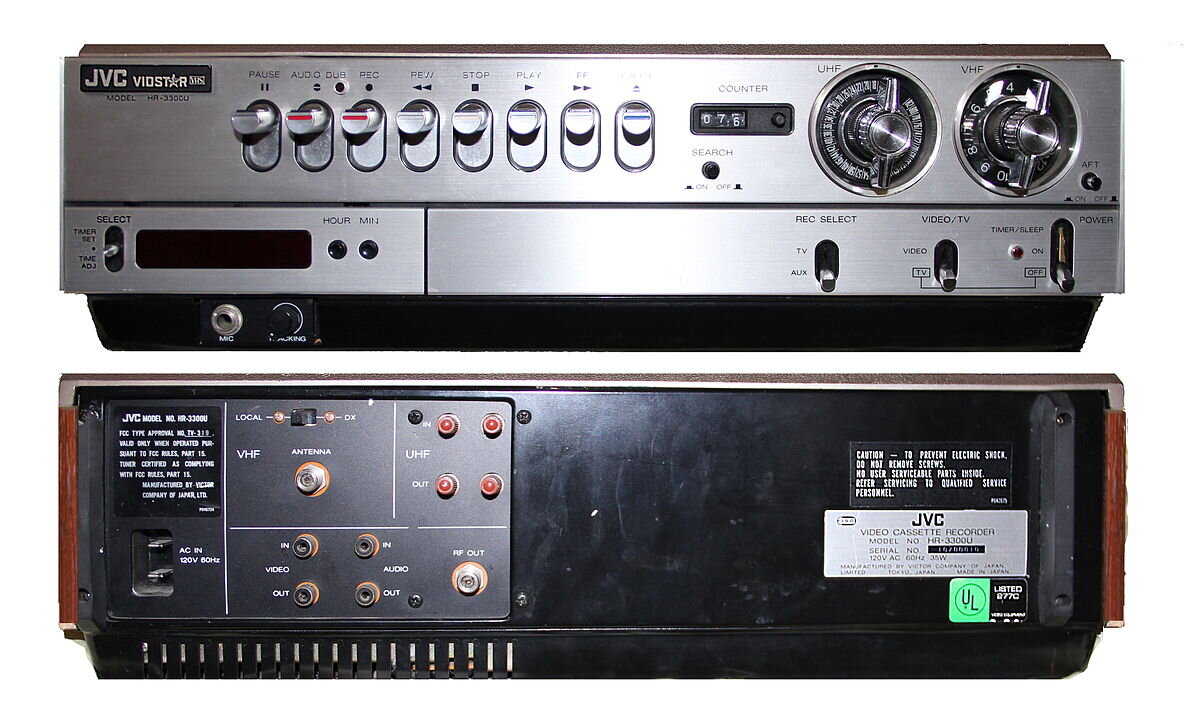 JVC HR-3300 VIDSTAR - первый в мире VHS Видеомагнитофон