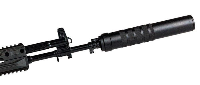 АК-12 с установленным штатным ПББС (фото из открытых источников)