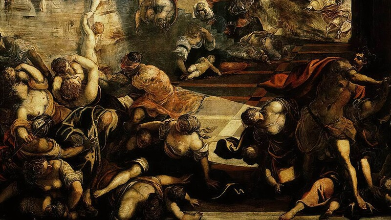 Избиение младенцев (фрагмент). Тинторетто 