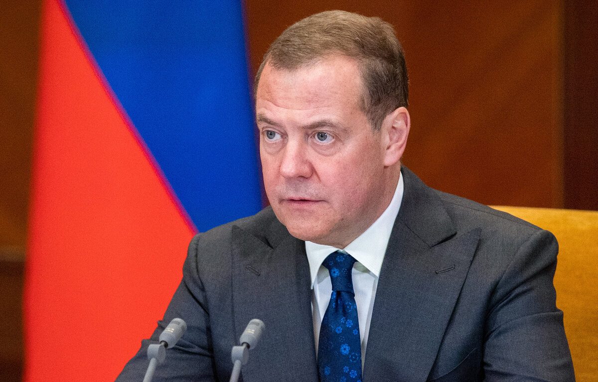    Заместитель председателя Совета безопасности РФ Дмитрий Медведев  Екатерина Штукина/POOL/ТАСС