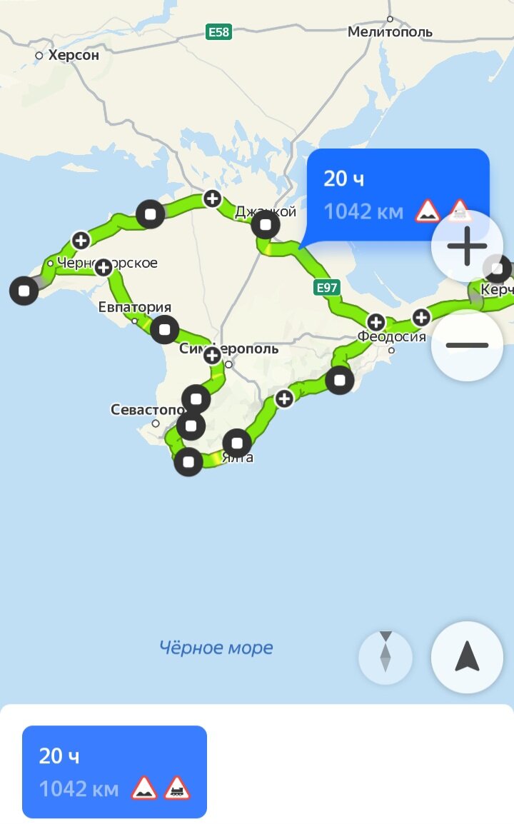 Маршрут вокруг Крыма, захватываем наиболее интересные точки