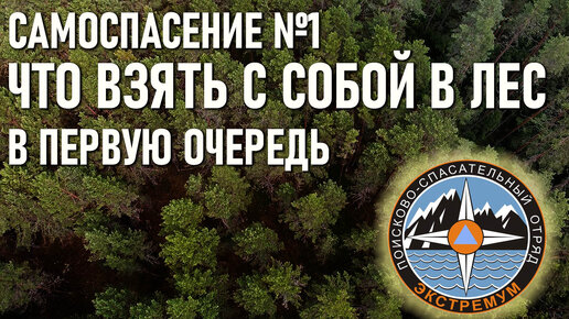 Что взять с собой в лес в первую очередь. Самоспасение №1 от спасателей отряда Экстремум