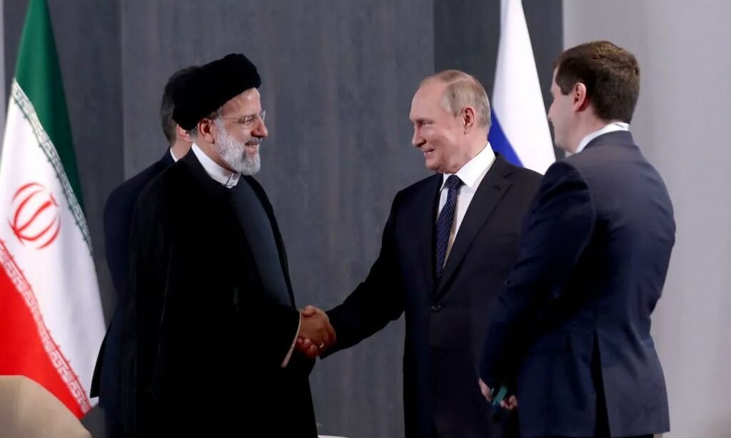 Президенты России и Ирана Владимир Путин и Эбрахим Раиси 
