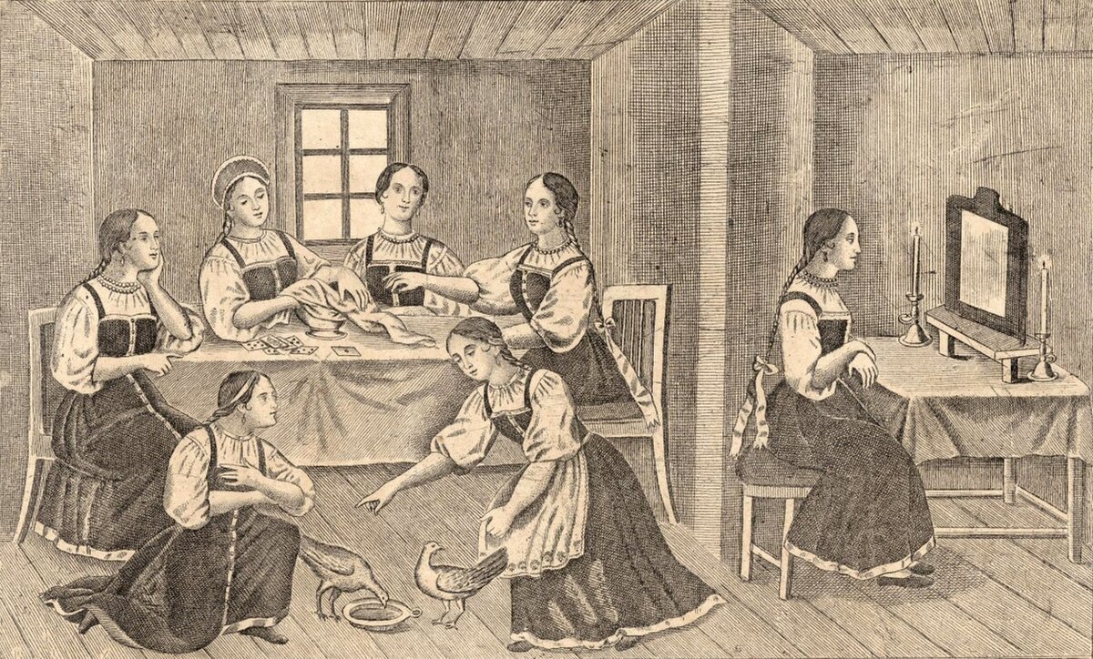 Новый год. Лубок 1885 год