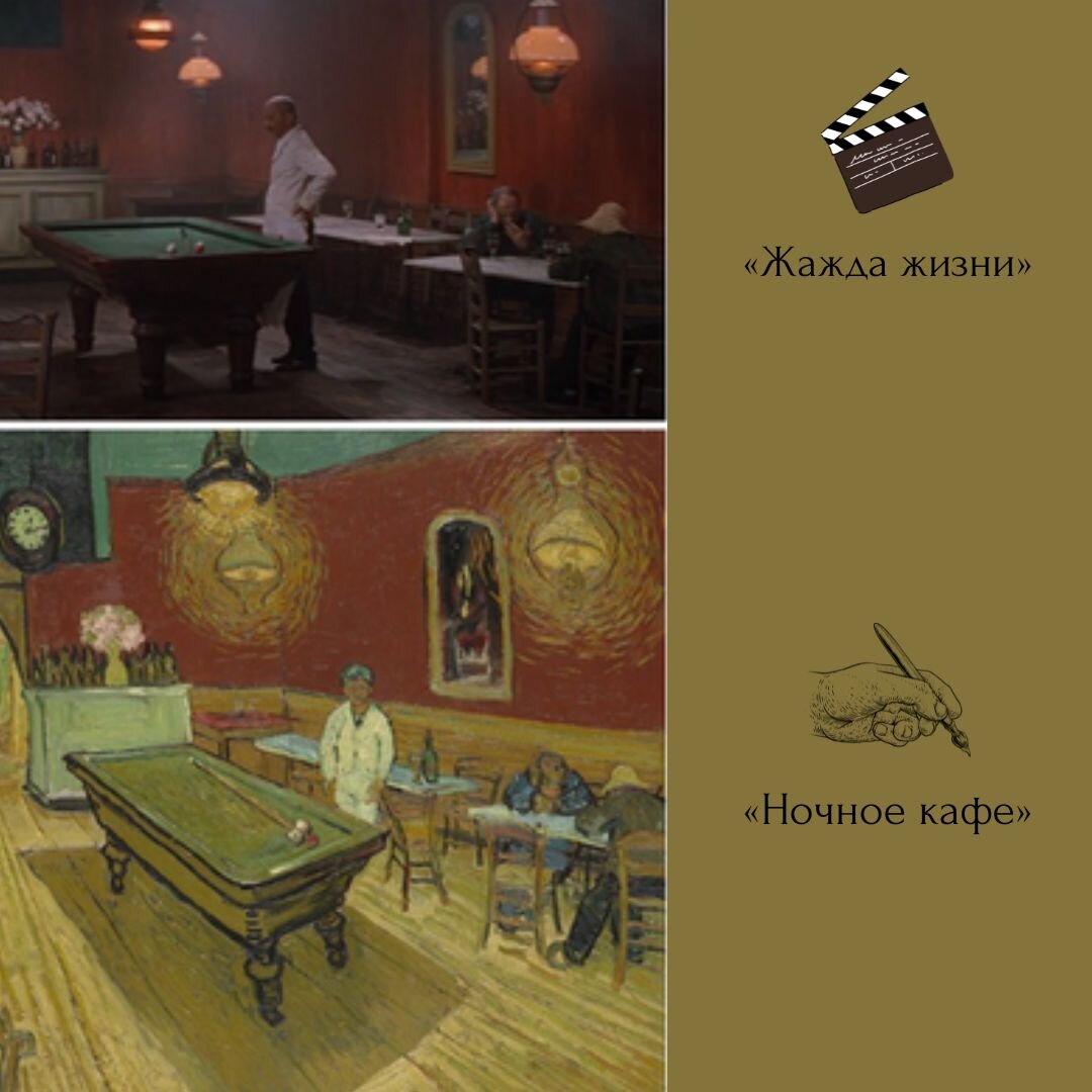 Фильм «Жажда жизни» - Картина В.Ван Гога «Ночное кафе»