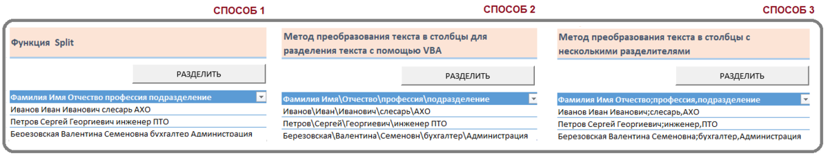 3 способа разделить текст в Excel по столбцам