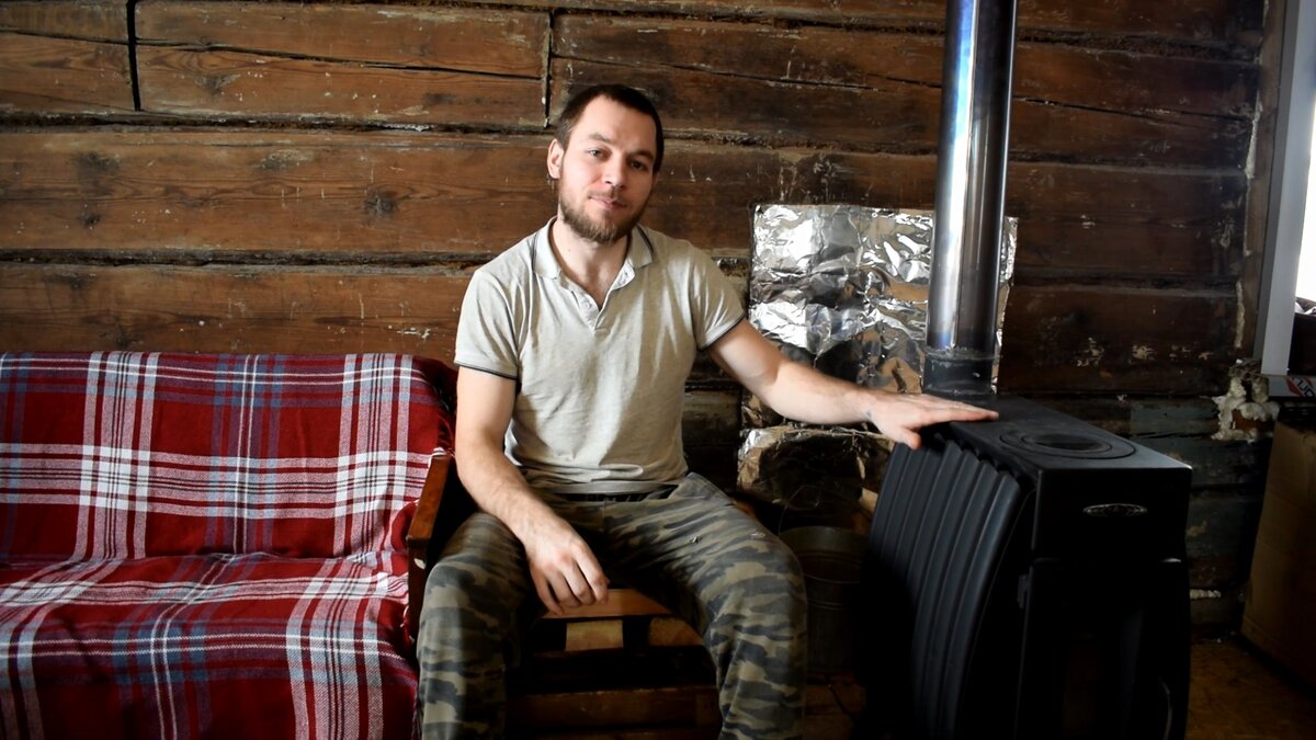 Печка буржуйка и Саша