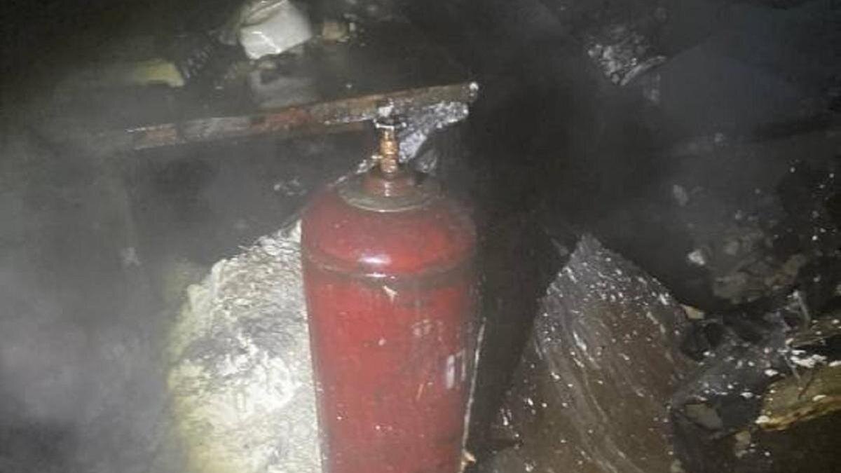    Взорвавшийся газовый баллон:пресс-служба ДЧС Алматинской области