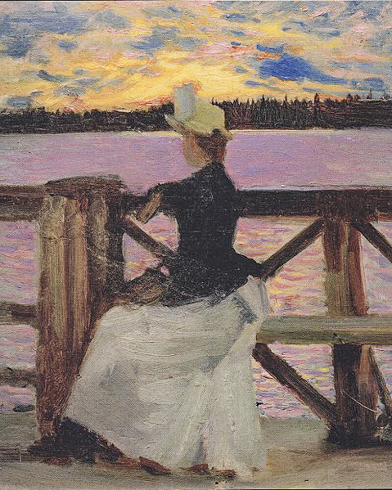 Аксели Галлен-Каллела "Мари Галлен на мосту". Источник: https://ita-lit.livejournal.com/60197.html