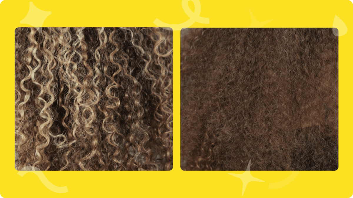 Оформленные завитки vs они же после расчёсывания на сухую – от былой очерченности ни следа, остался только пух