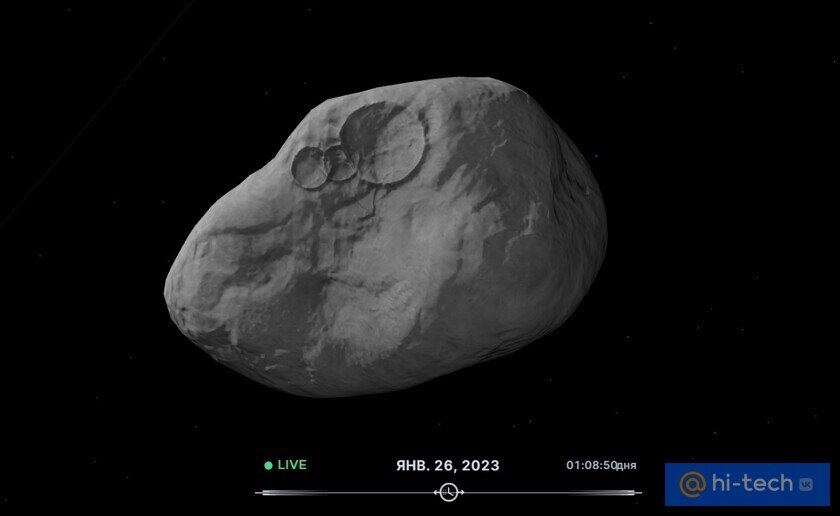    Так найденный астероид выглядит в системе Eyes on Asteroids. Источник: NASA
