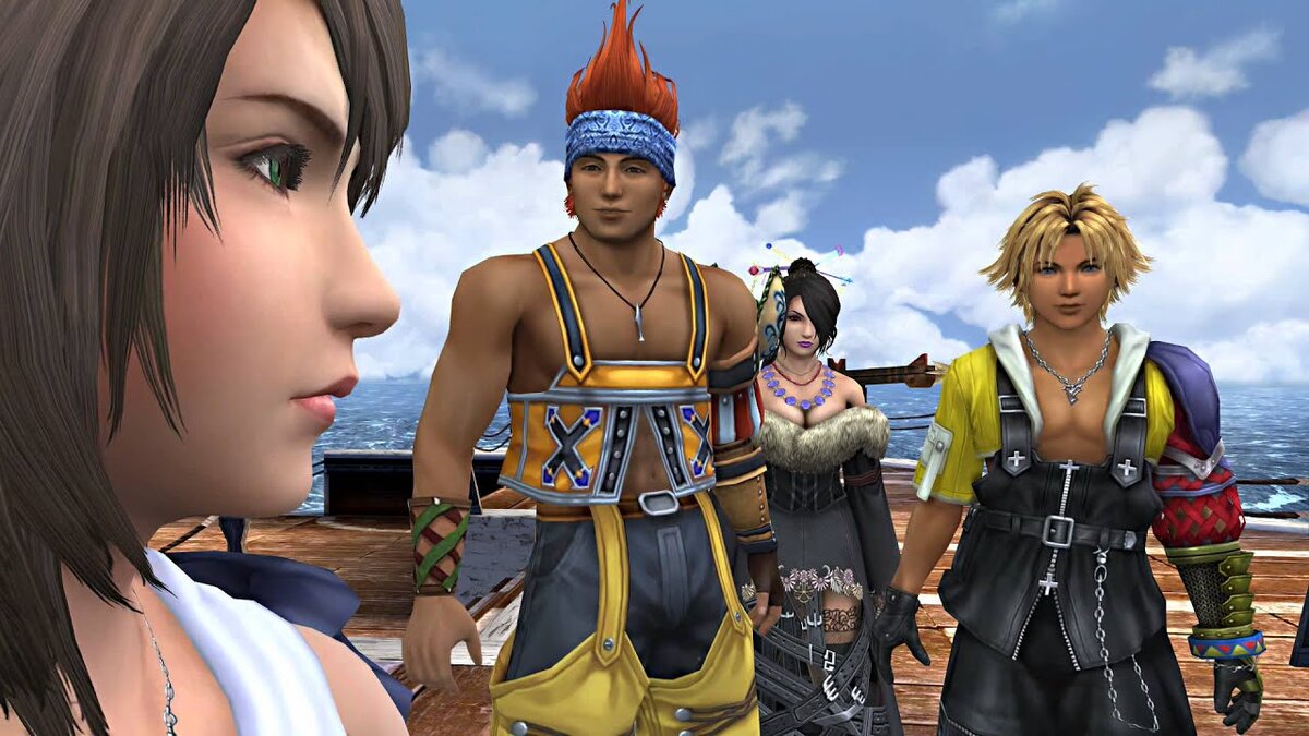 С лева на право: Юна, Вака, Лулу, Тидус.