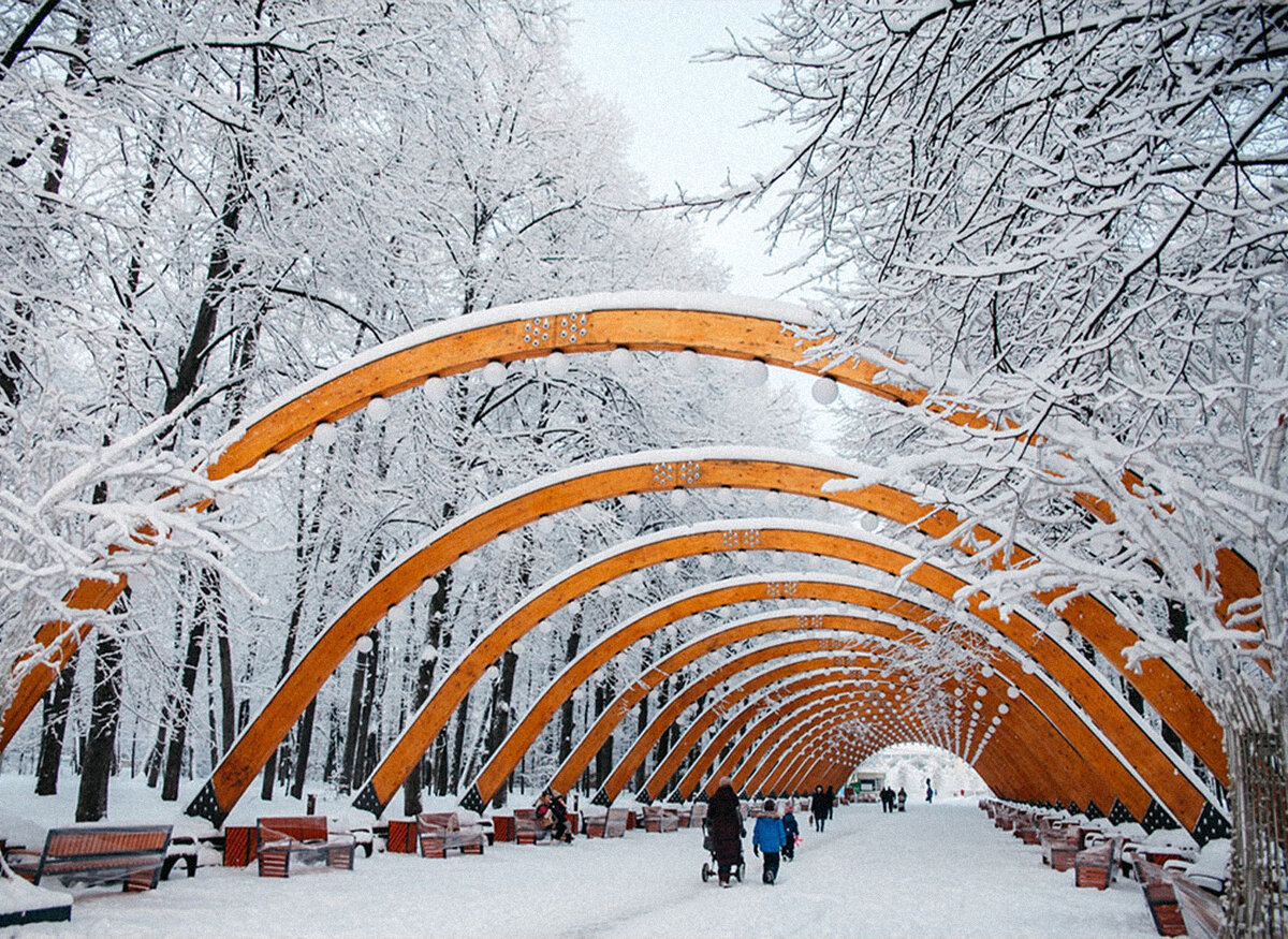 Парк Сокольники зима