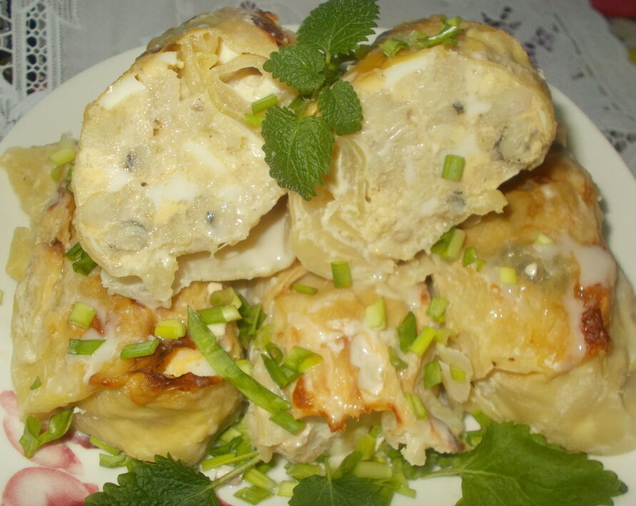    Голубцы с рыбой и яйцами