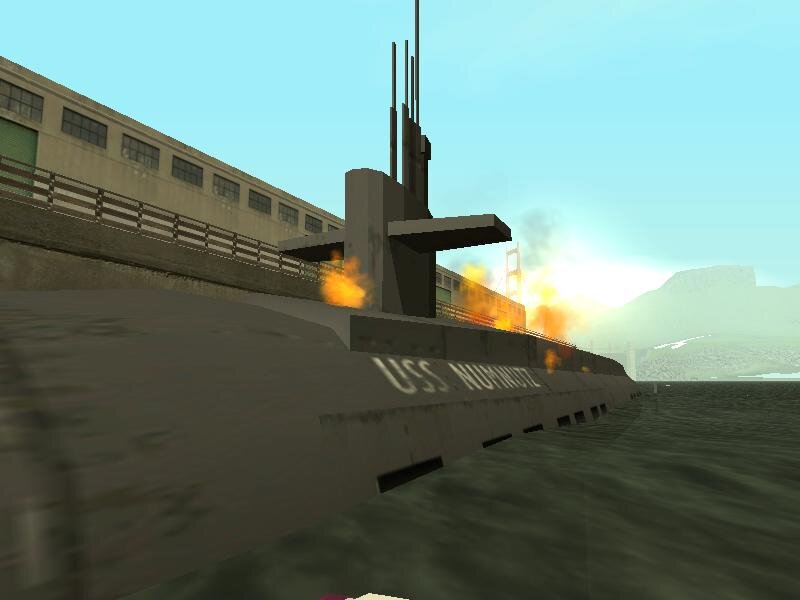 Поджог подлодки в доке...