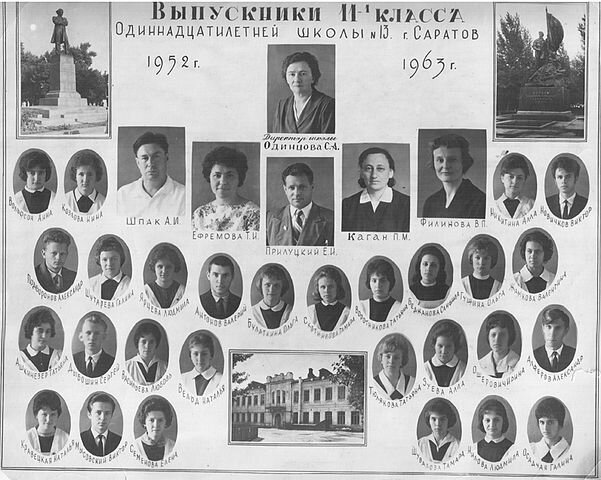 Выпускники школы №13 г.Саратова 1963 года