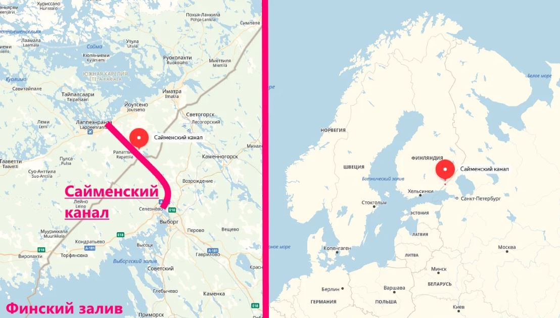 Чтобы было понятнее, где это озеро Сайма