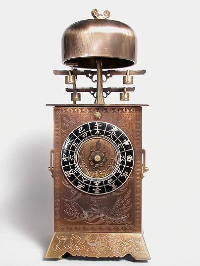 Вадокэи – настольные часы с боем. Система противовесов наверху – часть часового механизма