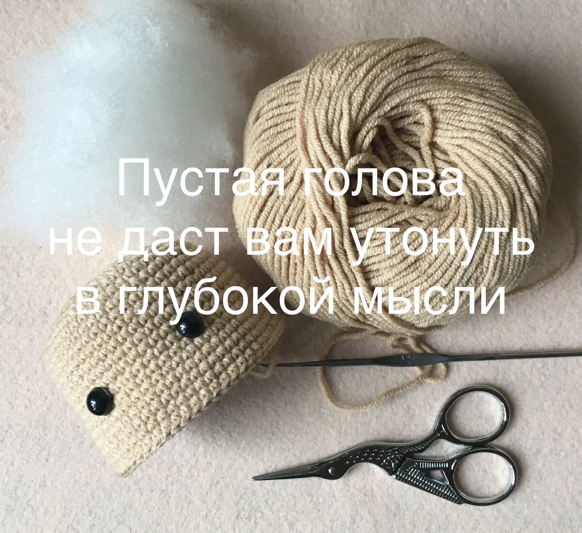 Пустая голова не даст вам утонуть в глубокой мысли | АМИГУРУМИ ИГРУШКИ:  КУКЛЫ И ЗВЕРУШКИ ЕленыЛис | Дзен