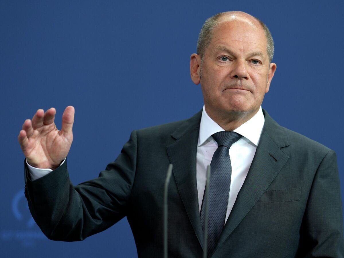    Канцлер Германии Олаф Шольц© AP Photo / Markus Schreiber