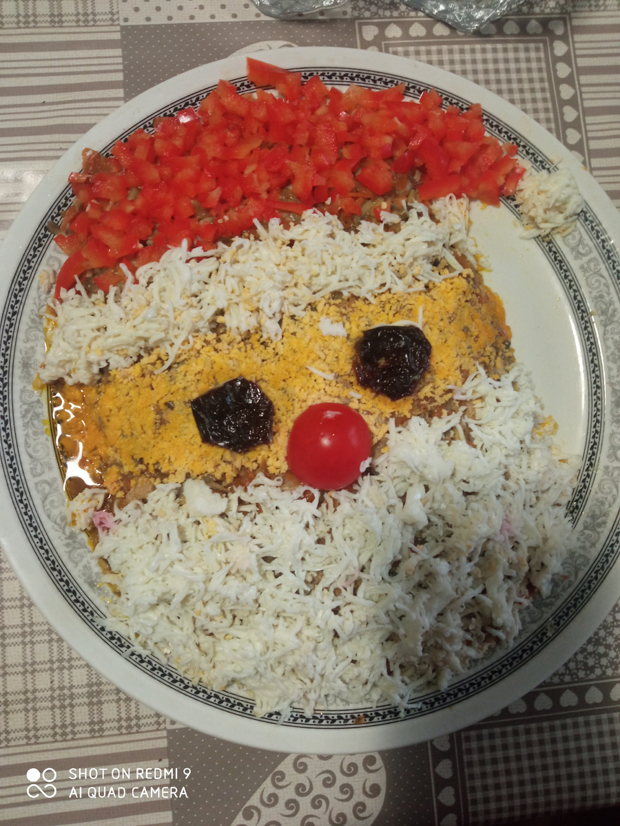Салат "Дед Мороз", фото из личного архива