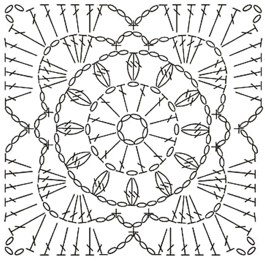 Красивые квадратные мотивы схемы