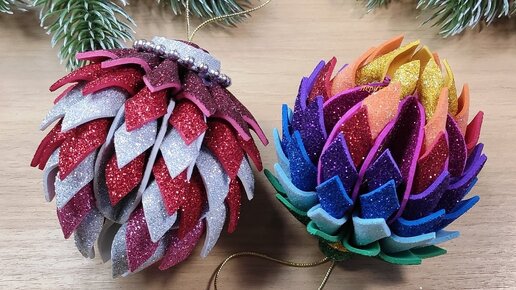 НОВОГОДНИЕ ИГРУШКИ из фоамирана своими руками 2022 🎄 2 DIY  christmas ornaments