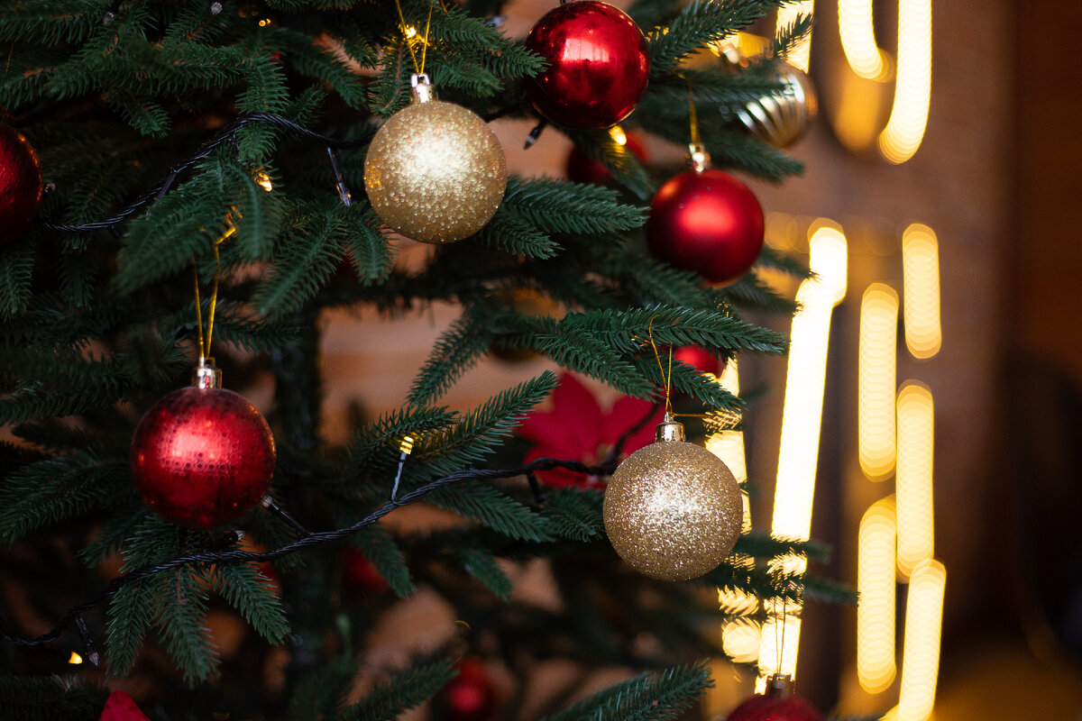 Шары на елке.