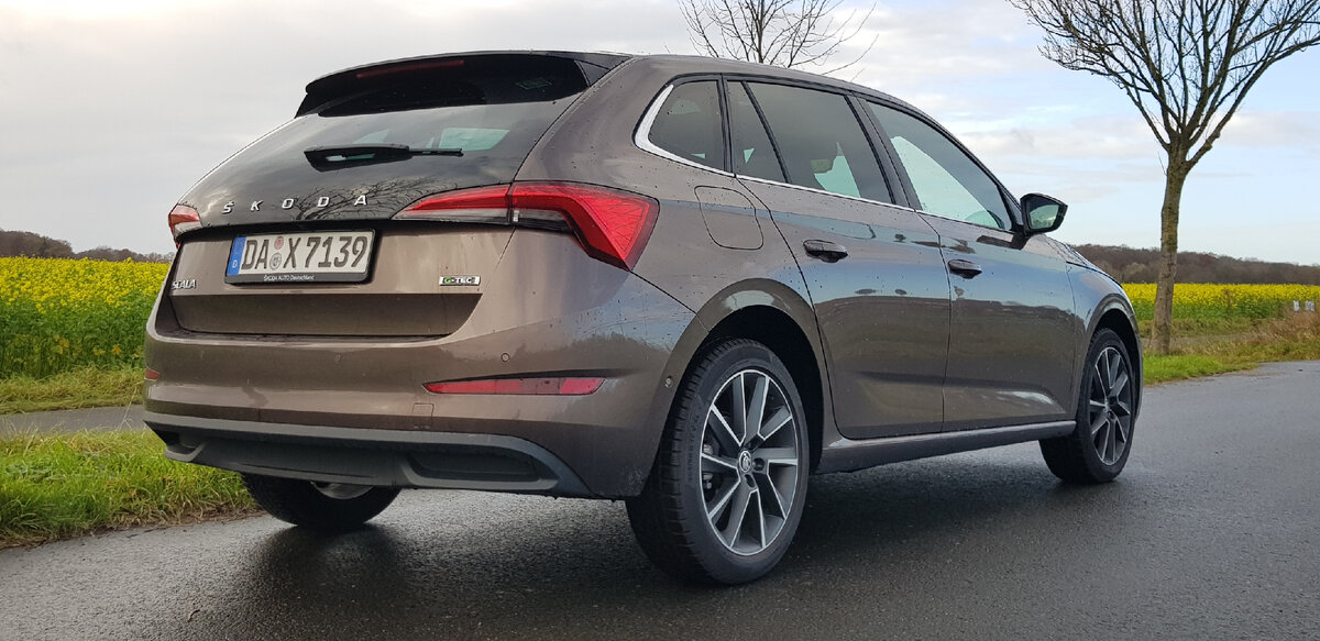 Skoda Scala G-Tec сзади можно отличить разве что по шильдику.