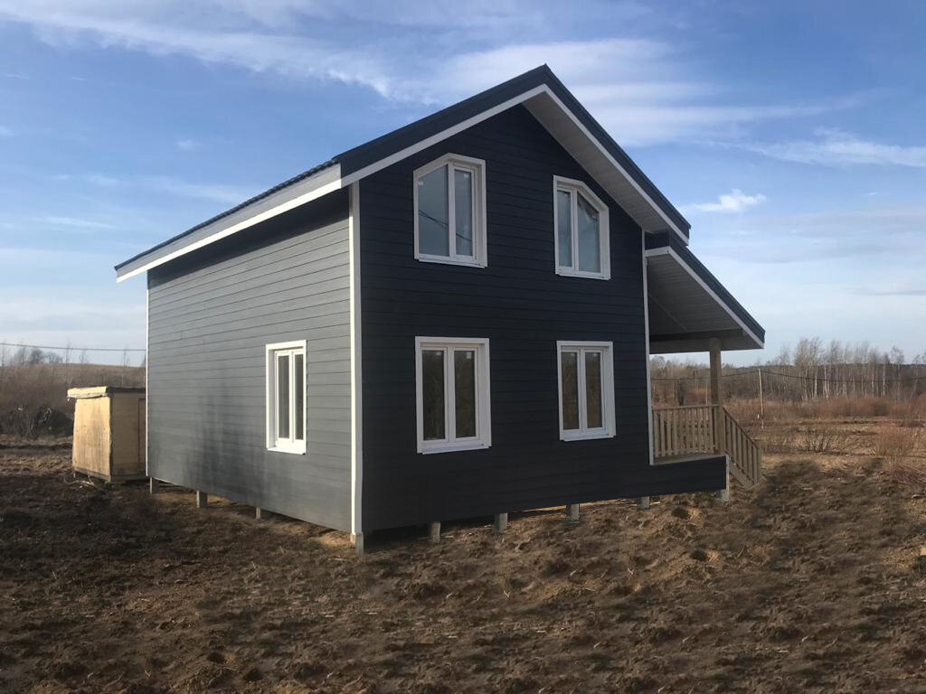 Каркасный дом для постоянного проживания 8,5х9 