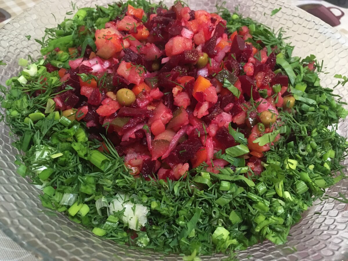 Винегрет из овощей.