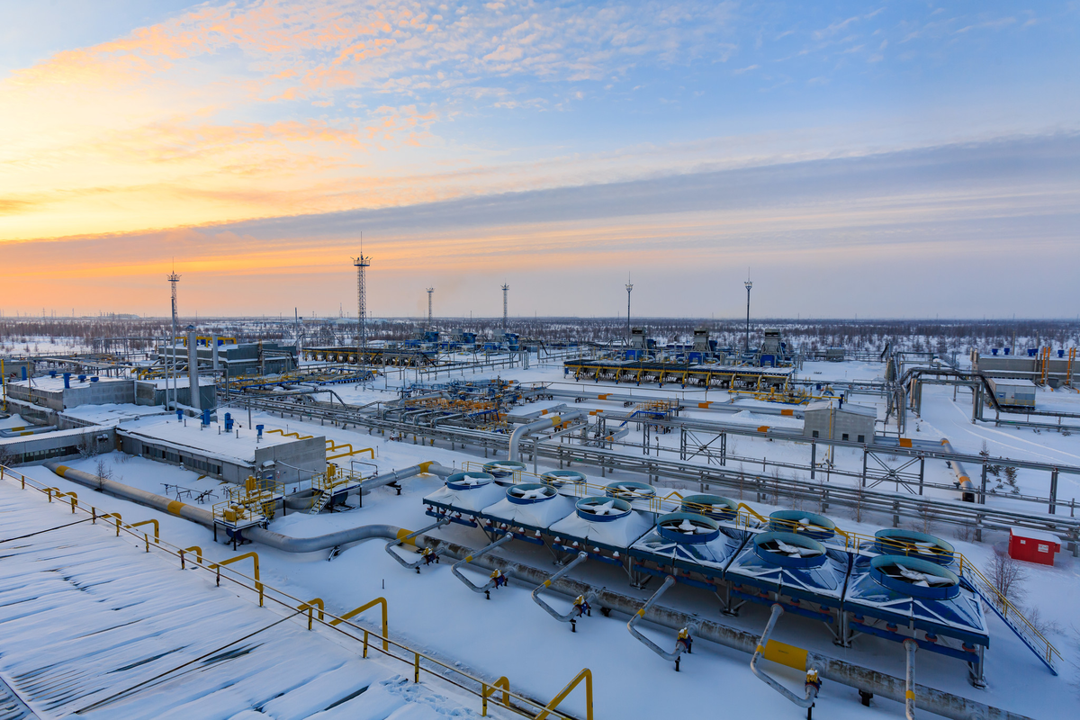Уренгойское газовое месторождение (один из участков газового промысла) (источник фото: www.gazprom.ru)