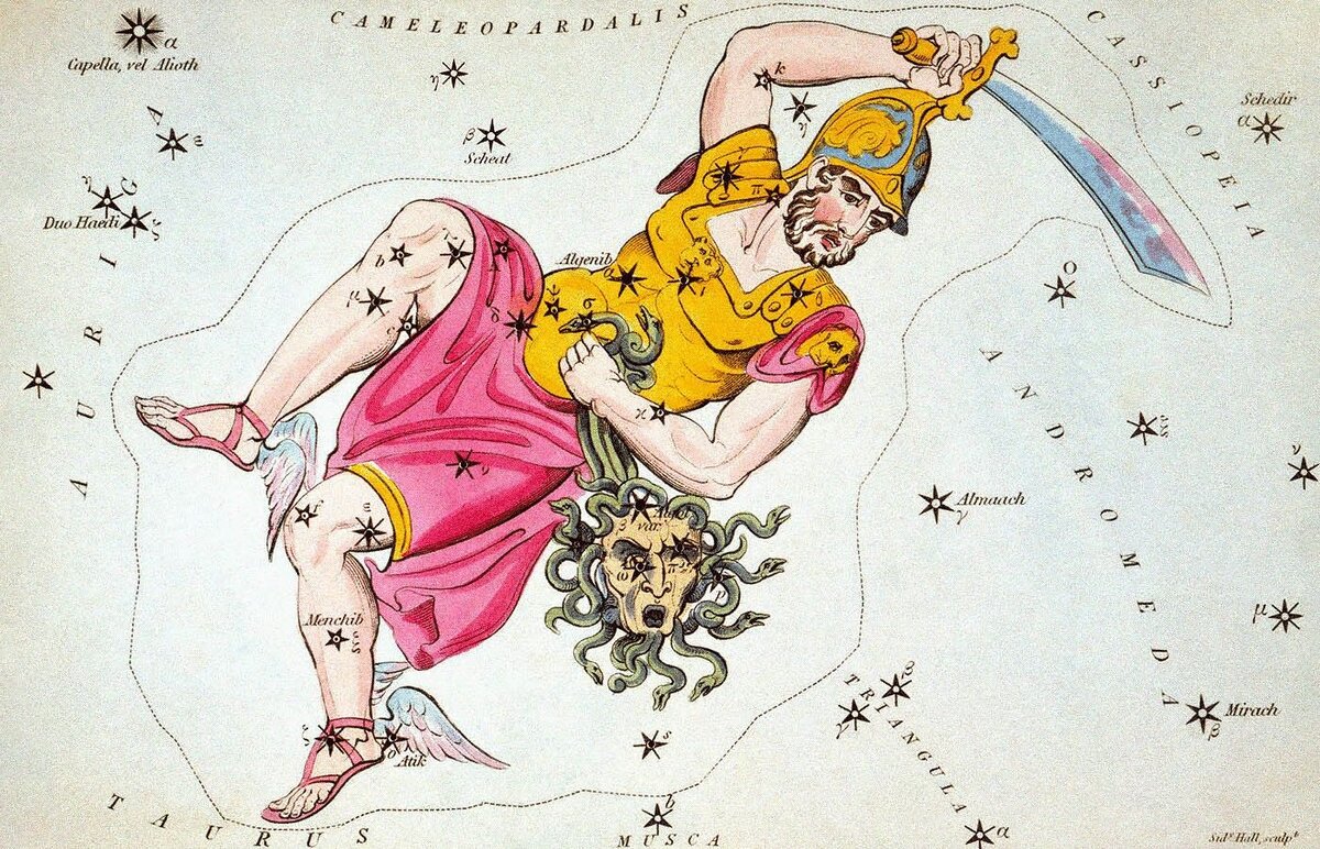 Созвездие Персея. Иллюстрация Сидни Холла, 1825 / Wikipedia / Bookmate Journal