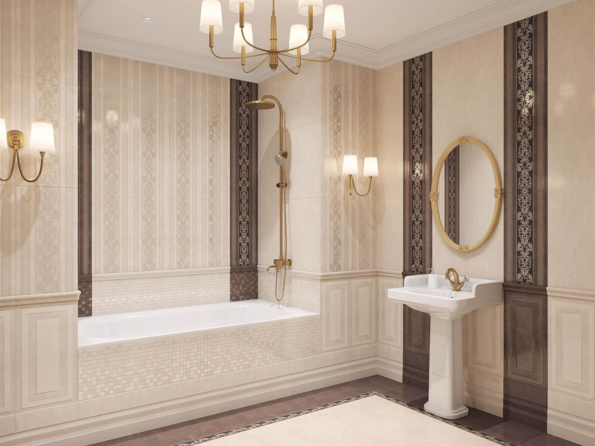 Керамическая плитка KERAMA MARAZZI на стенах и полу - коллекция ВЕРСАЛЬ