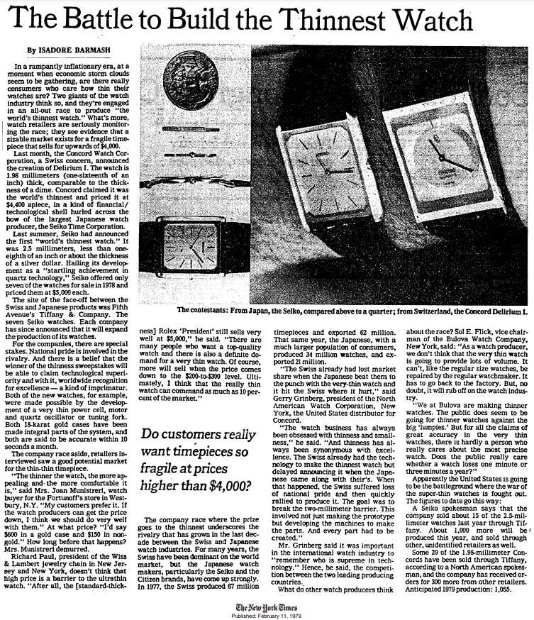 Про войну тонких часов даже писали в СМИ!